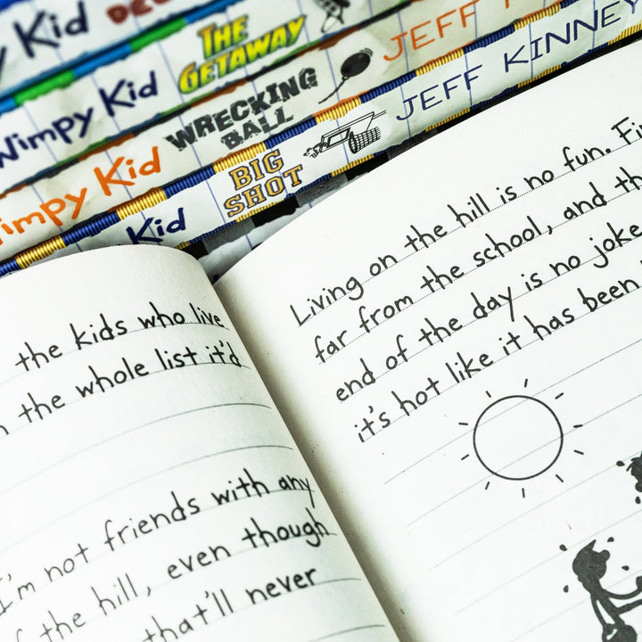 Diary of a Wimpy Kid (Book 12-17) 6 Books Collection Set (The Getaway, The Meltdown, Wrecking Ball, The Deep End, Big Shot & Diper Överlöde [Hardback])