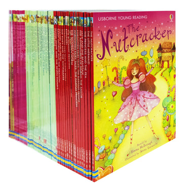 Usborne My Second Reading Library – 50 Books Box Set Collection (Red)| Engaging Children's Books for Learning, Fun & Reading Skills (Age 6+)