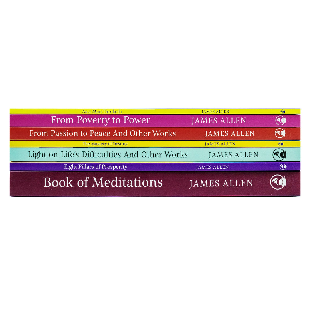 James Allen Self Improvement and Spiritual Growth Book Set Collection (As a Man Thinketh, From Passion to Peace, From Poverty to Power, Light on Life's Difficulties & More!)