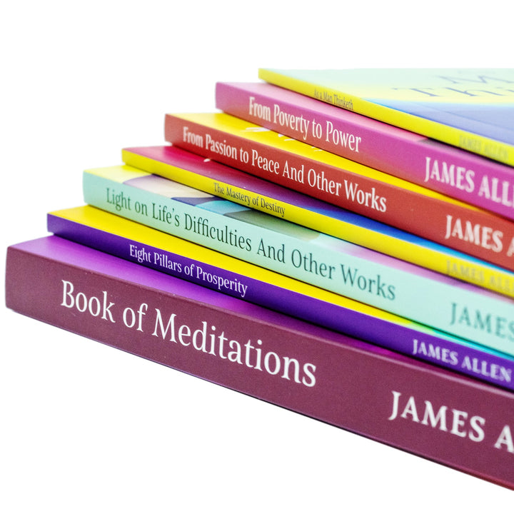 James Allen Self Improvement and Spiritual Growth Book Set Collection (As a Man Thinketh, From Passion to Peace, From Poverty to Power, Light on Life's Difficulties & More!)