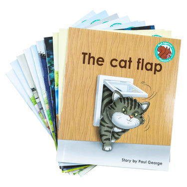 Red Squirrel Phonics Level 5- Set 2B Collection 10 Books Set(Bad luck Sam, Cook, Brunch for Mum, On the wind, Pop! Pop! Pop!, My spot, Maximum thrill, The cat flap, Out at night, Zip it!)