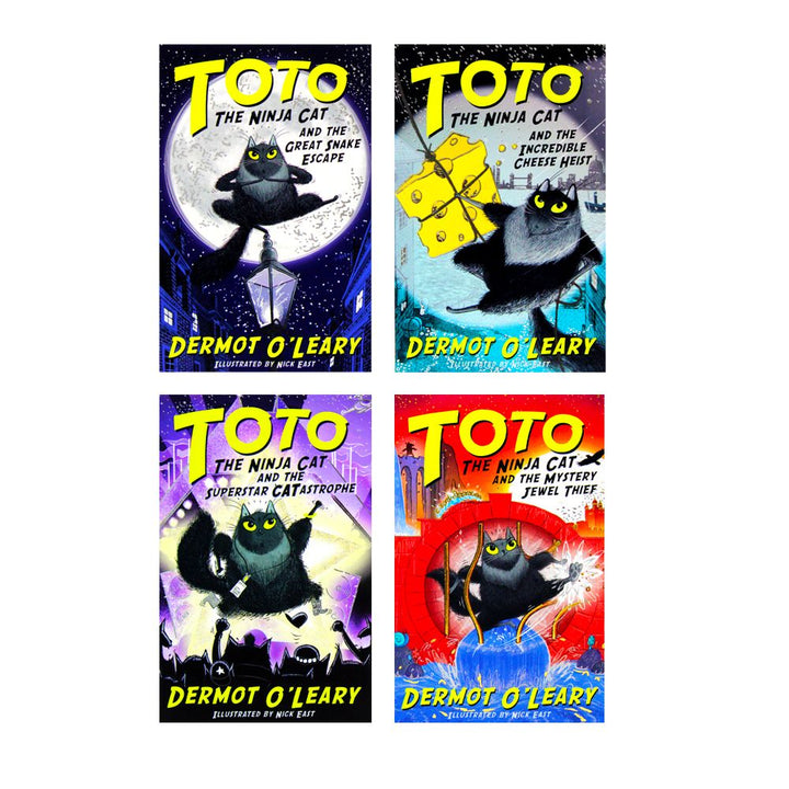 Toto the Ninja Cat Series 4 Books Collection Set By Dermot OLeary