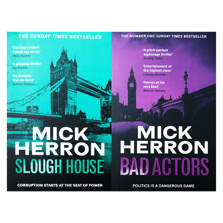 Mick Herron 2 Books Set: Bad Actors & Slough House in Paperback - A Gripping Mystery Collection for Fans of Thriller and Suspense