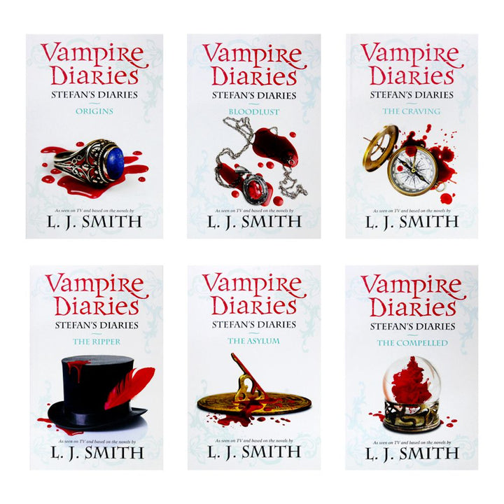 The Complete Collection The Vampire Diaries: Stefan's Diaries 1-6 Books Box Set By L.J. Smith(Origins, Bloodlust, The Craving, The Ripper, The Asylum & The Compelled)