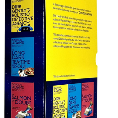 The Complete Dirk Gently Trilogy Box Set Collection-Three Hilariously Holistic Adventures by Douglas Adams (Dirk Gently’s Holistic Detective Agency, Long Dark Tea-Time of the Soul, Salmon of Doubt)