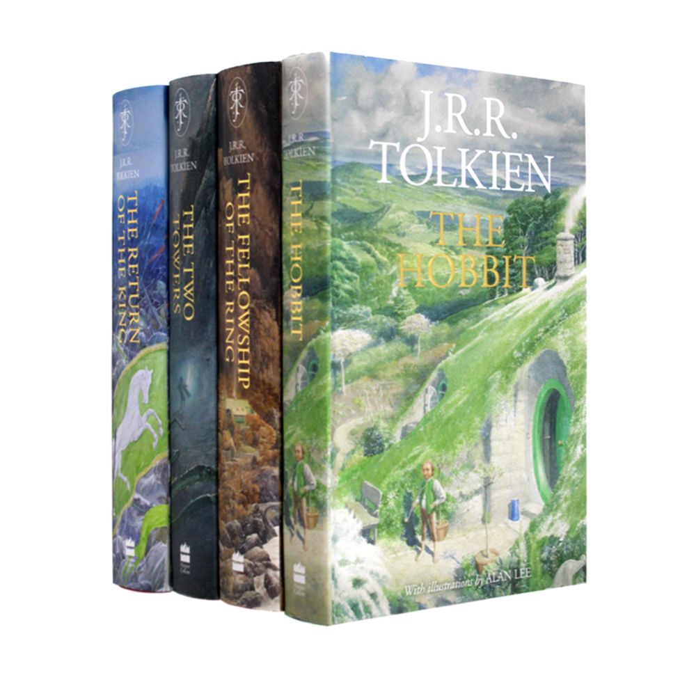 The Hobbit and The Lord of the Rings 4 Books Collection Boxed Set Illustrated edition by J. R. R. Tolkien - Hardcover