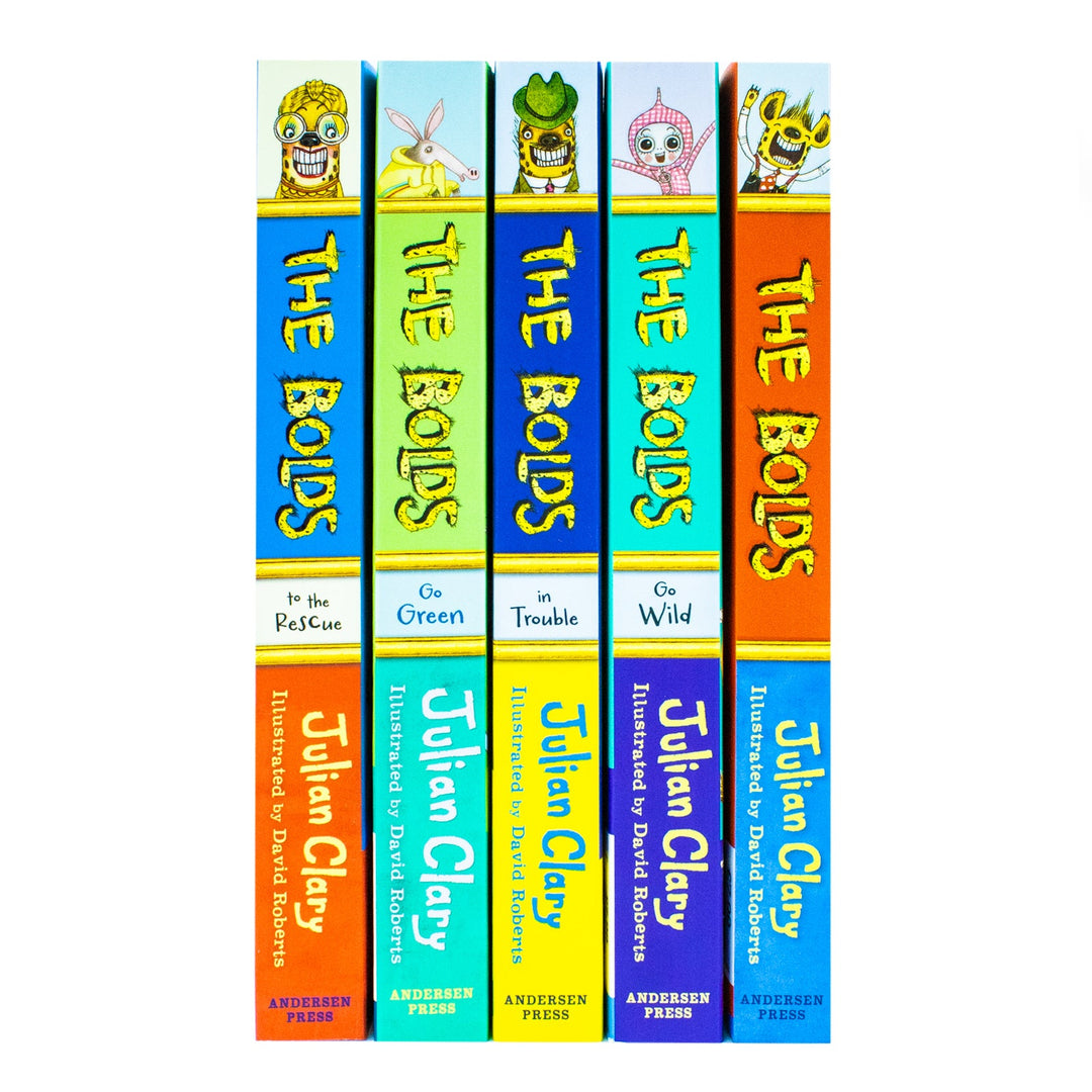 Julian Clary Bolds Series 5 Books Collection Set(The Bolds, The Bolds to The Rescue, The Bolds in Trouble, The Bolds Go Green, The Bolds Go Wild)