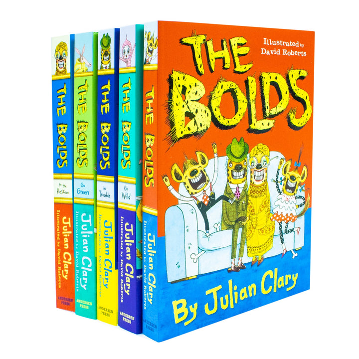 Julian Clary Bolds Series 5 Books Collection Set(The Bolds, The Bolds to The Rescue, The Bolds in Trouble, The Bolds Go Green, The Bolds Go Wild)