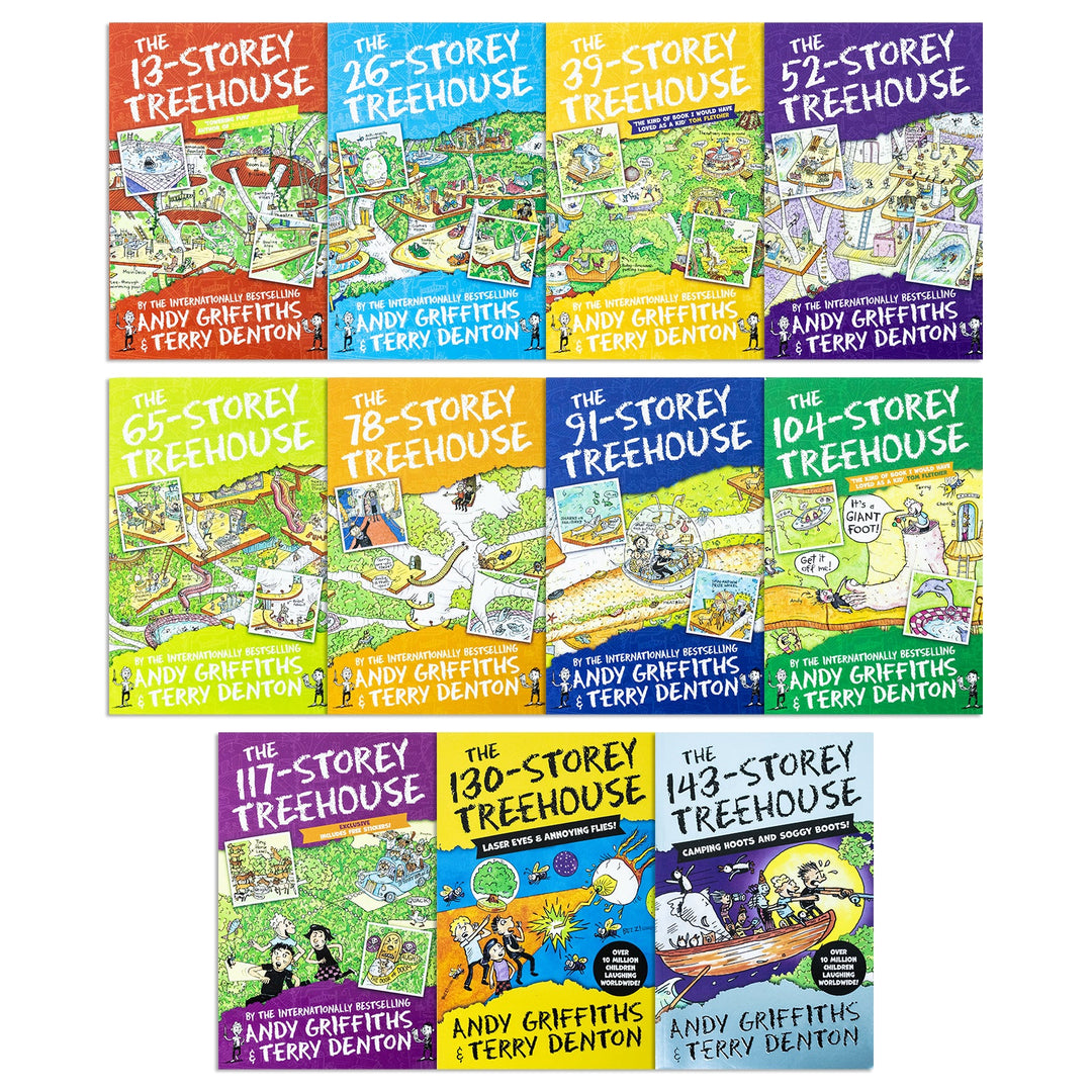 The Treehouse Storey Books 1 - 11 Collection Set by Andy Griffiths (13-Storey, 26-Storey, 39-Storey, 52-Storey, 65-Storey, 78-Storey, 91-Storey, 104-Storey, 117-Storey, 130-Storey, 143-Storey)