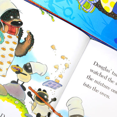 Photo of The Great Big Hugless Douglas Box Set Pages by David Melling on a White Background