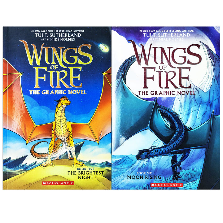 Wings of Fire The Graphic Novel 2 Books Collection Set By Tui T Sutherland (The Brightest Night, Moon Rising)