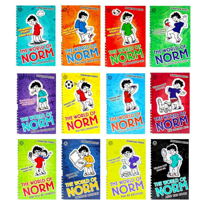 World of Norm Series Books 1 - 12 Complete Collection Box Set By Jonathan Meres