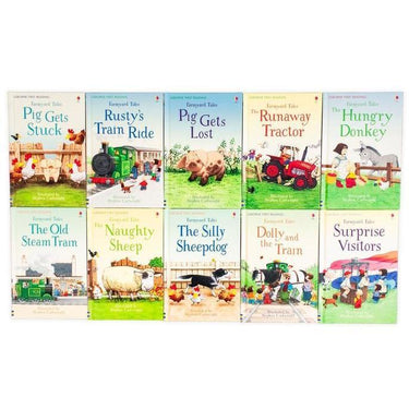 Usborne First Reading Farmyard Tales 10 Books Set Collection Dolly and the Train