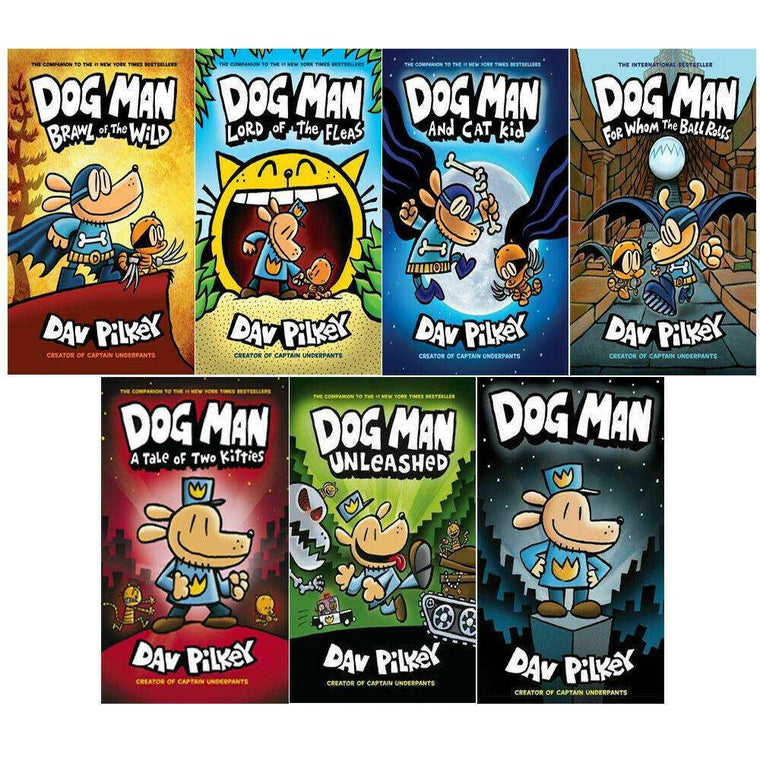 Adventures of Dog Man Series 7 Books Collection Set by Dav Pilkey - The Book Crib