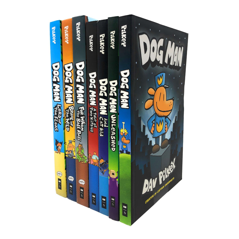 Adventures of Dog Man Series 7 Books Collection Set by Dav Pilkey - The Book Crib