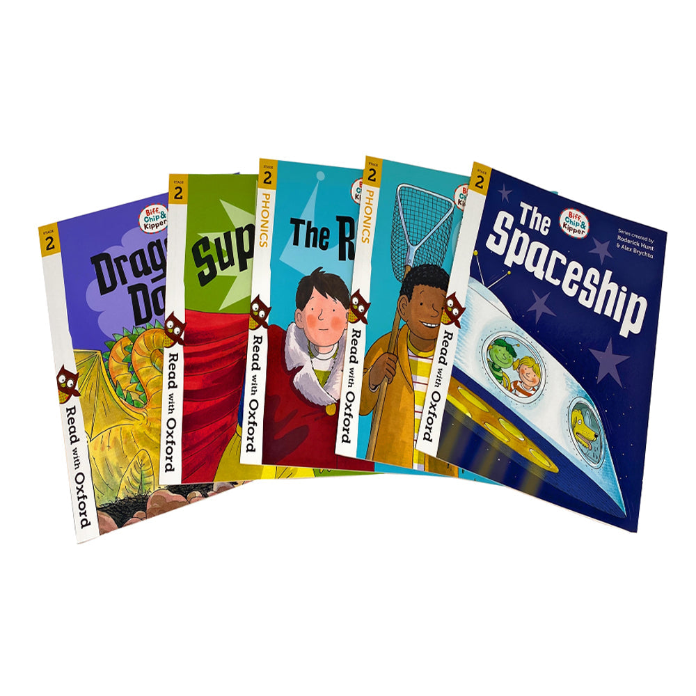 Biff, Chip and Kipper Stage 2 Read with Oxford: 4+: 16 Books Collection Set Pack