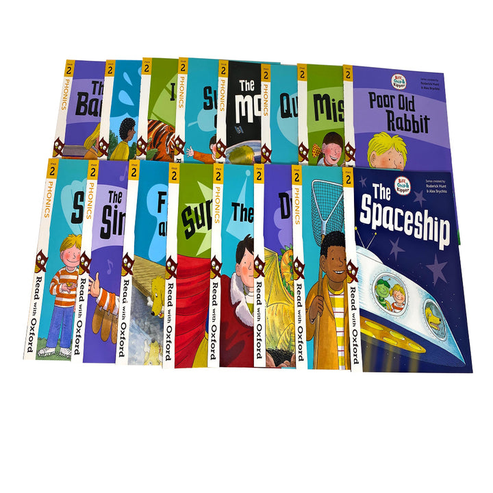 Biff, Chip and Kipper Stage 2 Read with Oxford: 4+: 16 Books Collection Set Pack