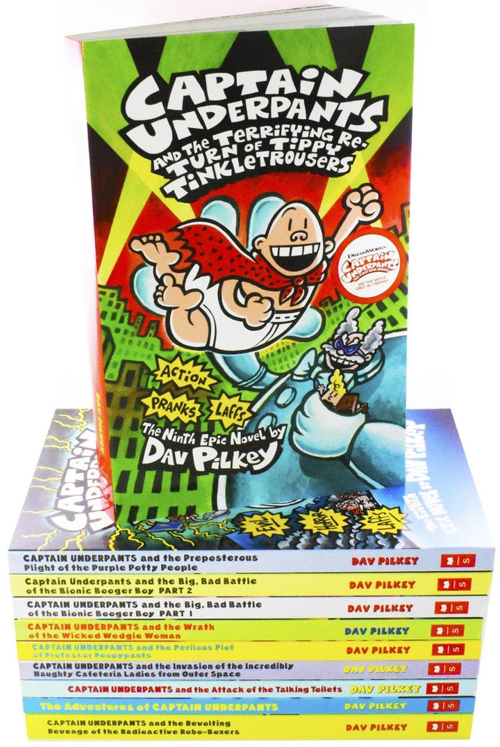 Captain Underpants 10 Books Set Collection Dav Pilkey