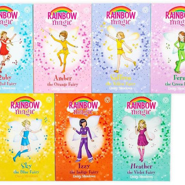 Rainbow Magic Colour Fairies Collection 7 Books Set Series 1 (Vol 1-7) By Daisy Meadows
