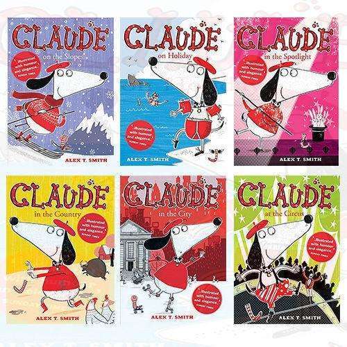 Claude the dog series collection x 6 children Books Box Set By Alex T Smith