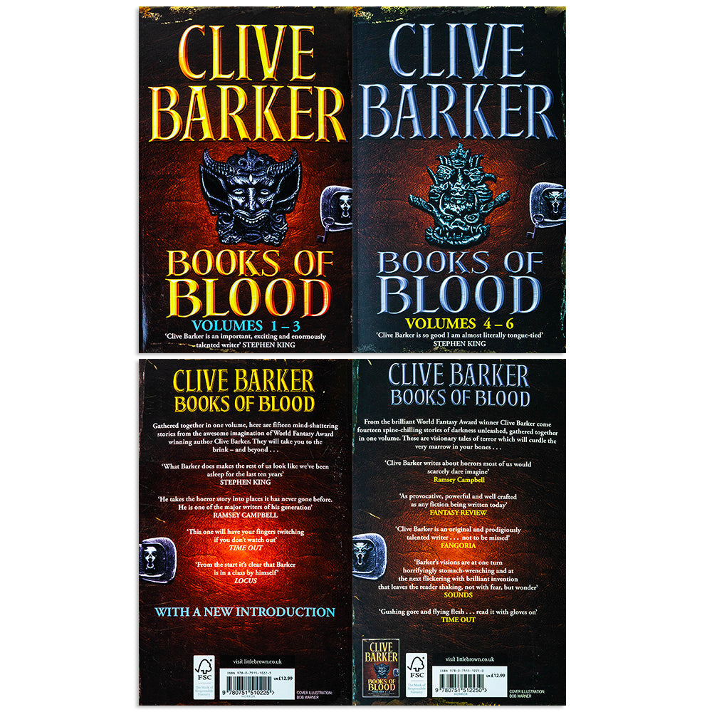 Books Of Blood Omnibus Volumes 1-3 & 4-6 Collection 2 Books Set By Clive Barker