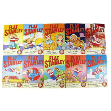 Flat Stanley Adventure Series Collection 10 Books Set Jeff Brown
