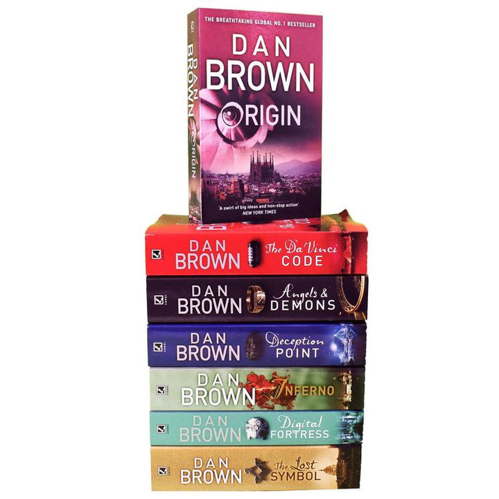 Dan Brown 7 Books Collection Set Robert Langdon Series Inferno, Origin, Digital