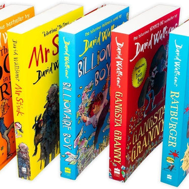 The World Of David Walliams Collection - 5 Paperback Books for Kids: Gangsta Granny, Mr Stink - Perfect for Ages 12+ Paperback young readers fun
