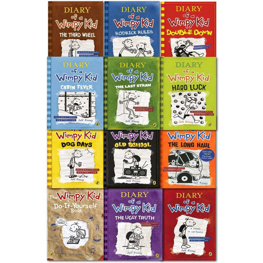 Diary of a Wimpy Kid Collection 12 Books Box Set by Jeff Kinney