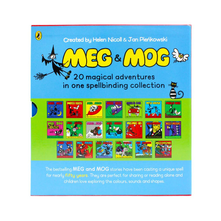 Photo of Meg & Mog The Complete Collection 20 Books Box Set on a White Background