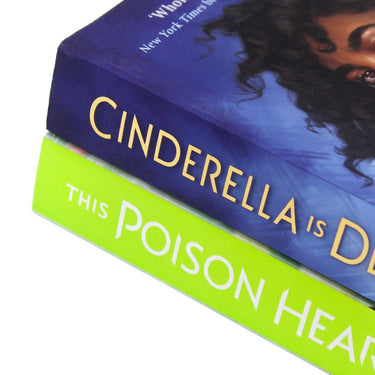 Photo of Cinderella is Dead & This Poison Heart 2 Book Set Spines by Kalynn Bayron on a White Background