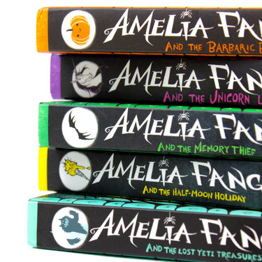 Amelia Fang Series Laura Ellen Anderson Collection 5 Books Set (Amelia Fang- The Memory Thief, The Unicorn Lords, The Barbaric Ball, The Half-Moon Holiday, Lost Yeti Treasures)