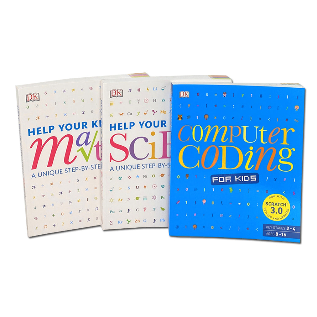 Help Your Kids With Maths, Science & Computer Coding 3 Books Collection Set by Carol Vorderman