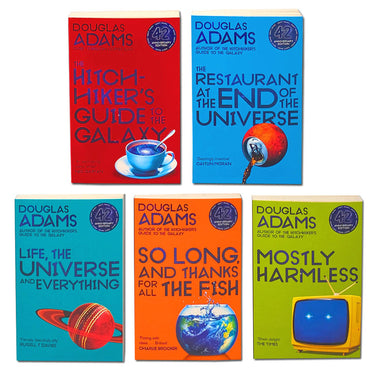 The Complete Hitchhiker’s Guide to the Galaxy 5-Book Box Set by Douglas Adams | Humorous Sci-Fi Adventure Series for Teens & Young Readers