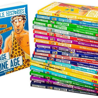 Horrible Histories 20 Book Box Set – Blood-Curdling History Collection by Terry Deary, Fun Educational Children's Books, Engaging Stories for12+ years