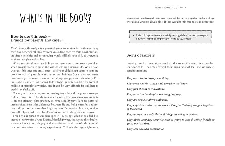 A Childs Guide Age 7-12 Dealing With Feeling Anxious Behaviour Mood Collection 4 Books Set (Be Strong, Be Brave, You're a Star, Don't Worry Be Happy) Poppy O'Neill