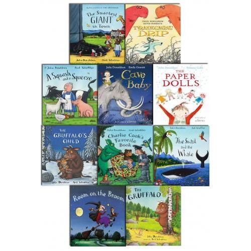 "Julia Donaldson 10-Book Set: Beloved Adventures with The Gruffalo, Snail and the Whale, Room on the Broom & More! Fun, Engaging Kids’ Fantasy Tales!"