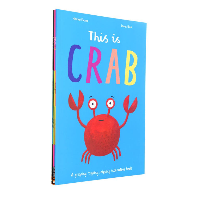Photo of This is Crab, Frog and Owl 4 Books Set by Jacqui Lee on a White Background