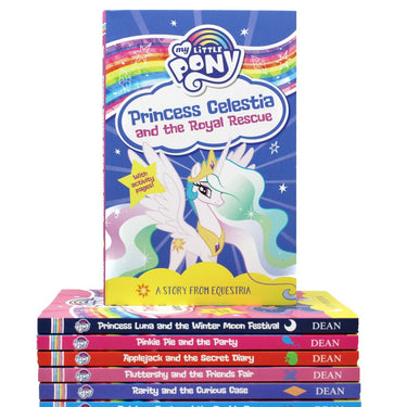 Photo of My Little Pony 8 Book Story Collection on a White Background