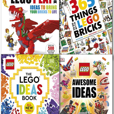 DK LEGO Activity Ideas 4-Book Collection Set | Fun & Creative Play for Kids – Interactive Books with Building Challenges, DIY, Learning & Imaginative