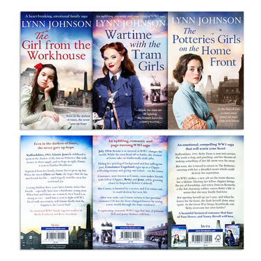 Lynn Johnson Series 5 Books Collection Set (The Girl from the Workhouse, Wartime with the Tram Girls, The Potteries Girls on the Home Front, Heartache For The Tram Girls, A New Day At Paradise Pottery)