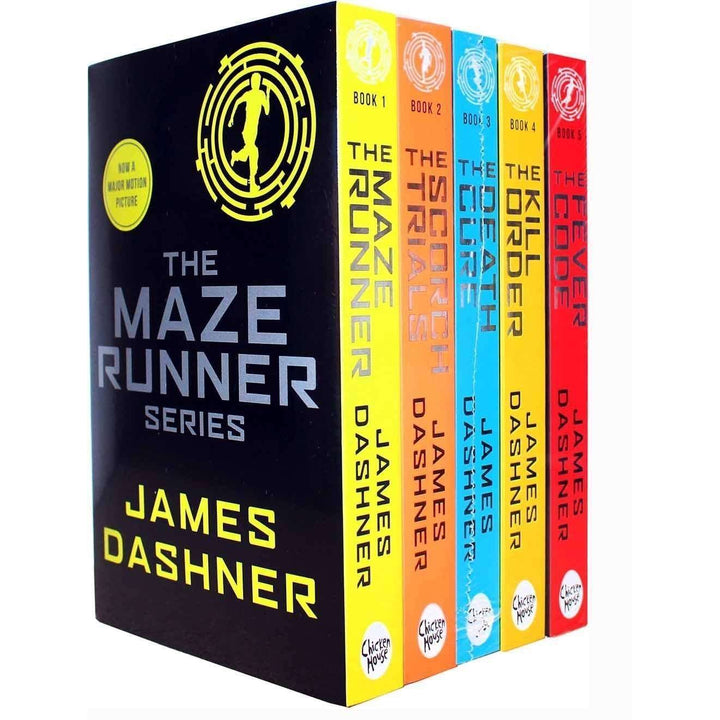 Maze Runner Series by James Dashner—a thrilling 5-book set including The Death Cure and Scorch Trials! Dive into this captivating dystopian adventure!