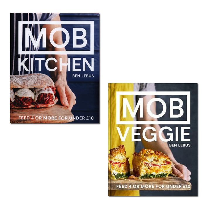 Photo of Mob Kitchen and Mob Veggie 2 Book Set by Ben Lebus on a White Background