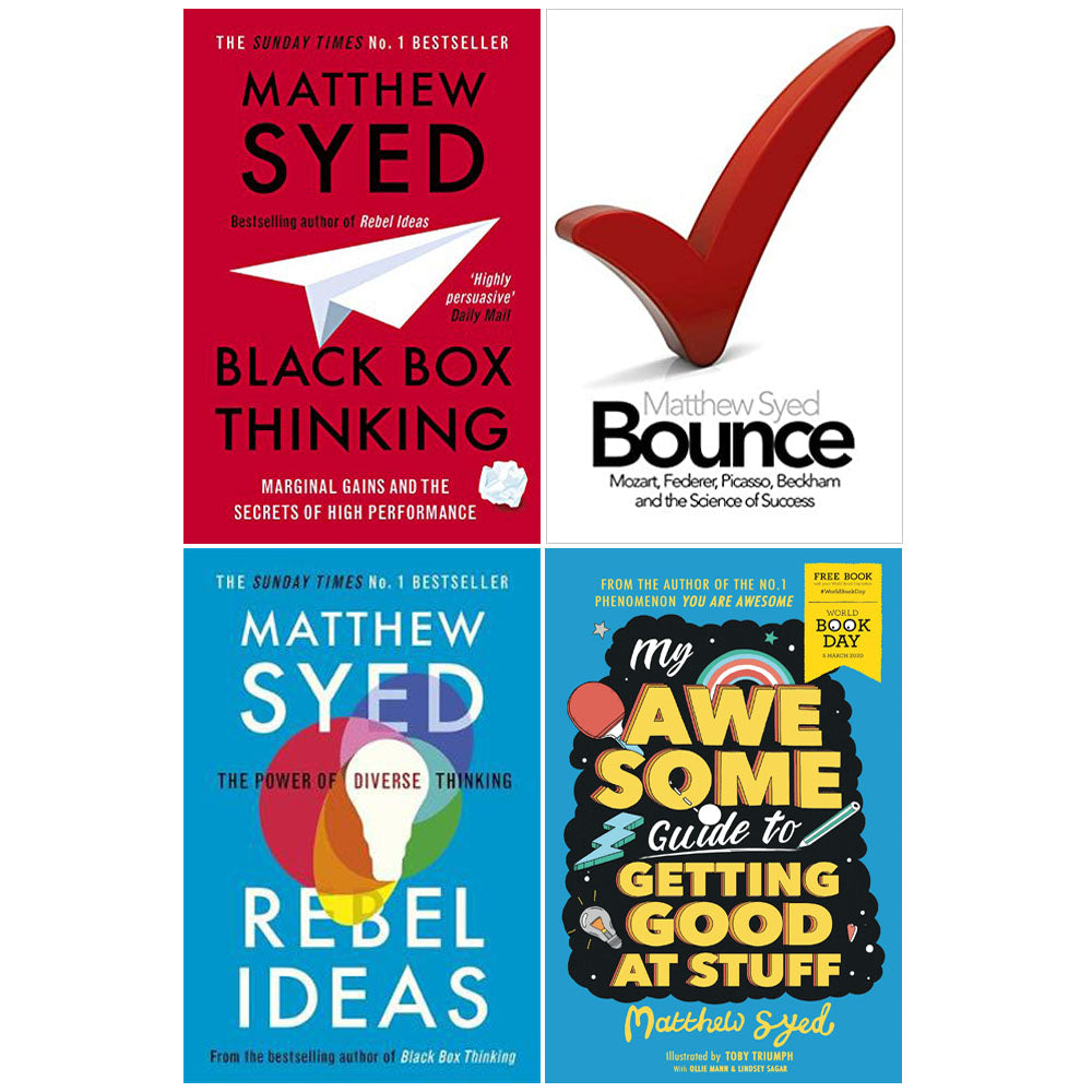 Matthew Syed 4 Books Collection Set Rebel Ideas, Black Box, My Awesome, Bounce