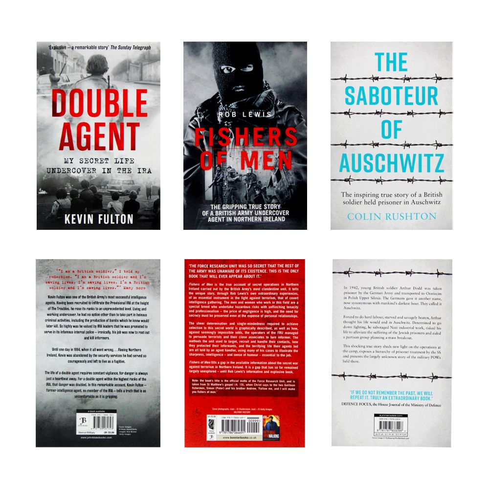 The Saboteur of Auschwitz, Fishers of Men, Double Agent 3 Books Collection Set