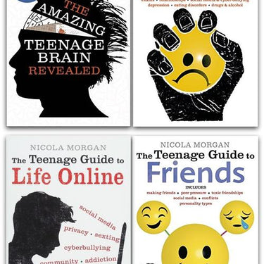 Nicola Morgan 4 Books Collection Set Blame My Brain, Teenage Stress