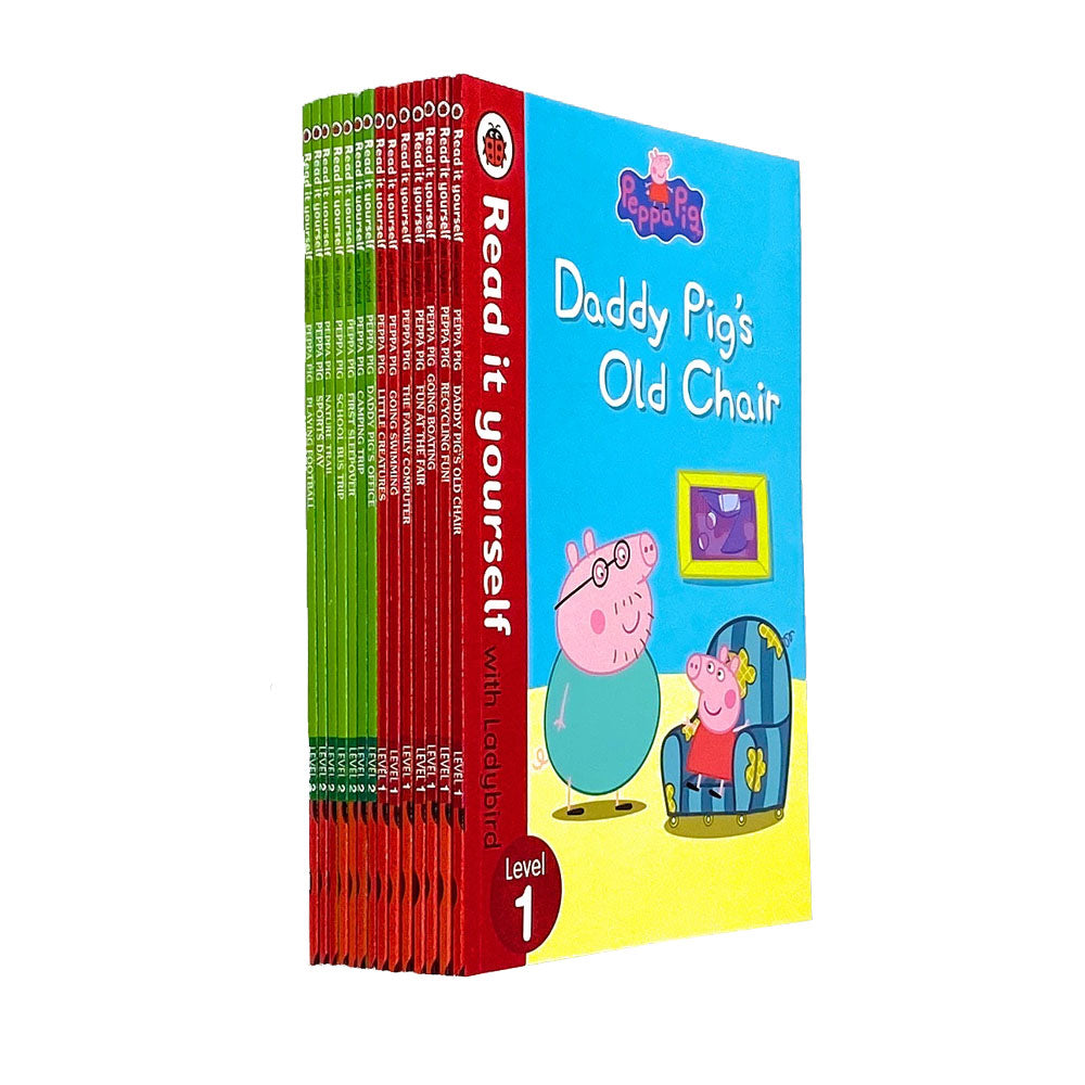 Peppa Pig Read It Yourself with Ladybird 14 Books Children Collection Set for Le