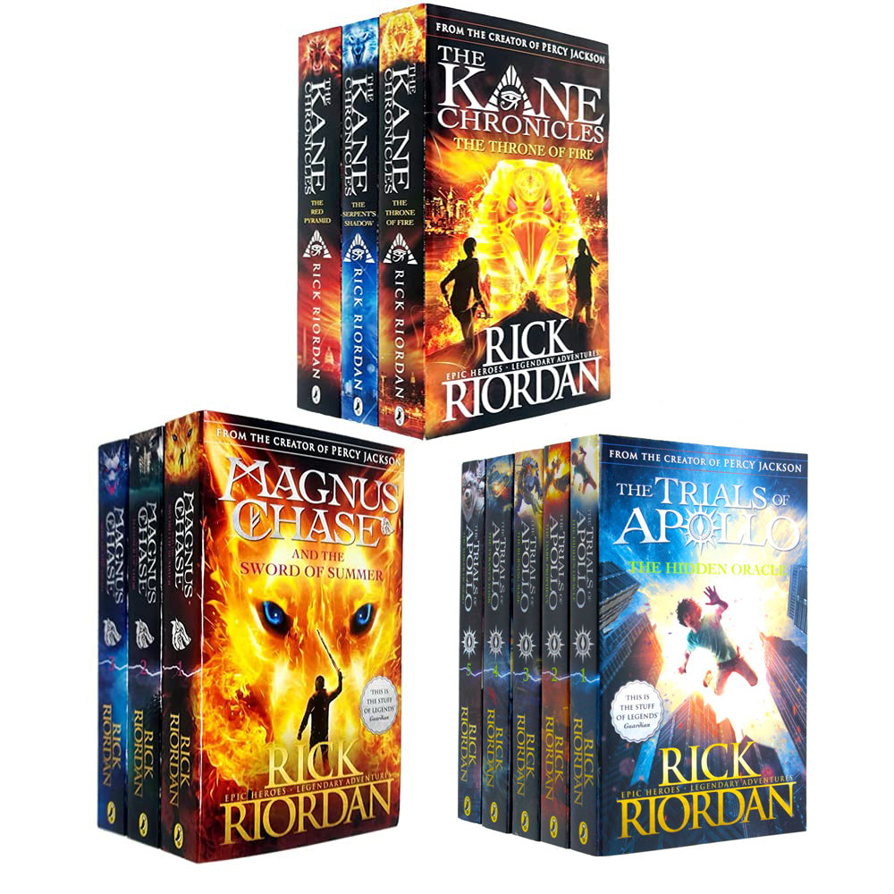 Rick Riordan Collection 11 Books Set (Kane Chronicles, Magnus Chase, Trails of Apollo)