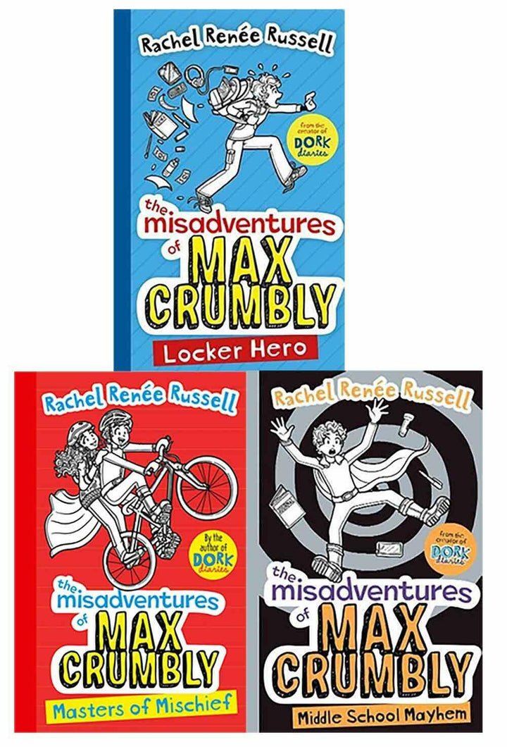 The Misadventures of Max Crumbly Series 3 Books Collection Set By Rachel Renee