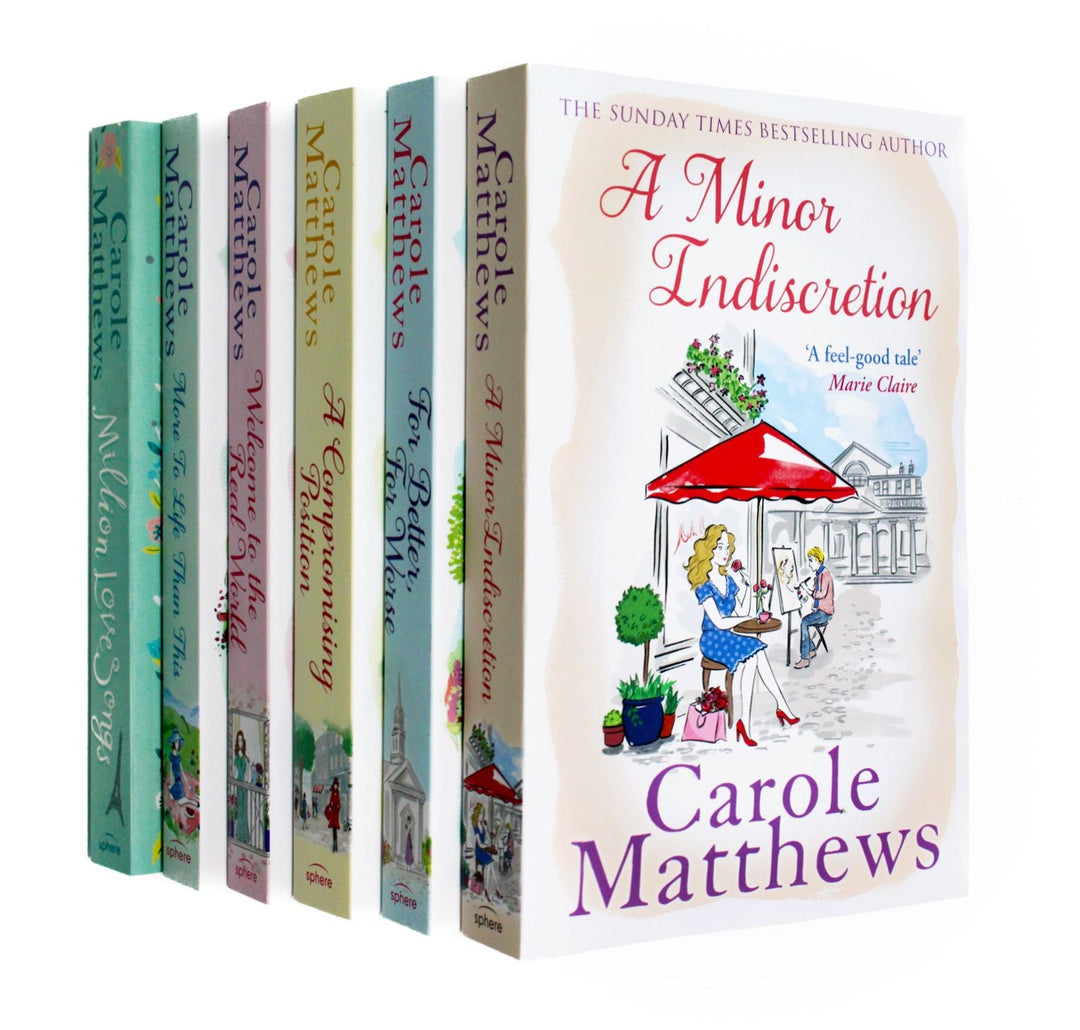 Photo of Carole Matthews 7 Book Collection Set on a White Background